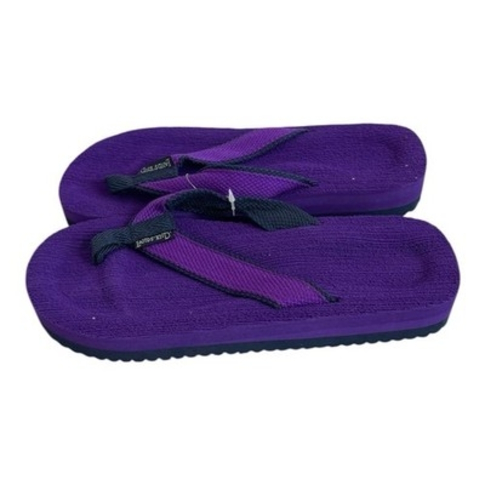 Lands' End Purple Terry Cloth Flip Flop Sandals Women’s Size 9 New - Picture 6 of 7